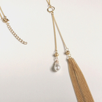タッセル&雫 パール アシンメトリー necklace