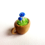 雨色マグカップキノコ