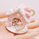 ミニチュア　ユニコーンさんのマシュマロハウス