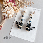 *ネコチャン(黒)のピアス*【No.63(G)再販】