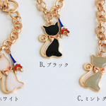 リボン猫のバッグチャーム