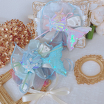 ☆マーメイド＆シェルチョーカー(ブルー系)☆ ペット用アクセサリー ペット用チョーカー 人魚姫 海 夏 海底 貝殻 ヒトデ ビーチ 犬 猫 撮影会 トリミング 誕生日 バースデー うちの子記念日 