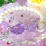 ★人魚姫の涙★女神の慈愛マザーオブパール★アメジスト★ラベンダー★オーラ♪ 　★８ｍｍ★