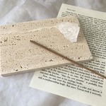トラバーチン  stoneプレート L アクセサリートレイ