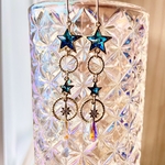 流れ星〜トゥインクルshooting star〜💫　クリスタル　ピアス　イヤリング　耳飾り