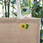 ✨ビーズ刺繍のブローチ　ひまわり　向日葵♪