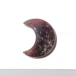 ブラッドストーン[136] 23x12mm 月形穴あき　天然石 ／ ルース ／カボション