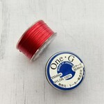 【レッド】ビーズ糸　One G　 ビーズステッチ