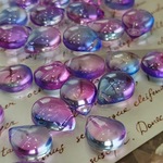 期間限定10%OFF【20個/12㍉×9㍉×6㍉】【bg-d-21】❁ ティアドロップ❁ ブルーパープル❁