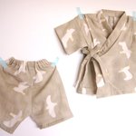 再販４ふわとろダブルガーゼの甚平　80㎝