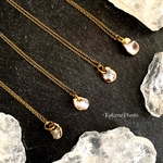 🌊水光のような人魚の鱗のひと欠片🌊(4つの中からランダム1点)"cultured pearl necklace"