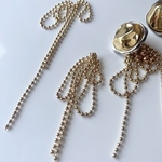 ◉6月新作◉【2pcs gold #48-32】metal ribbon tassel つぶつぶ/チェーン/タッセル/人気/ボール/ボリューム/リボン/ボールチェーン/タッセル/ゴールド