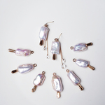 ☆真珠によるミルクアイスキャンデーのピアス　～Milk ice canday