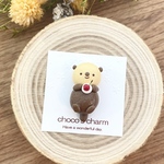 【加工選べます】ラッコちぎりパン♪［ミニチュア(無加工)orブローチorキーホルダー］