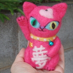 c様ご予約品　　大好き ピンクの招き猫ちゃん♪　と他2点