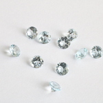 天然石 / 4×4mm スカイブルートパーズ ルース ラウンド ファセットカット アクセサリー パーツ 素材 l-sbt-4