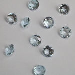 天然石 / 5×5mm スカイブルートパーズ ルース ラウンド ファセットカット アクセサリー パーツ 素材 l-sbt-5