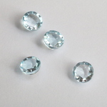 天然石 / 6×6mm スカイブルートパーズ ルース ラウンド ローズカット アクセサリー パーツ 素材 l-sbt-6-6