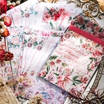 ペーパー   コラージュ素材  【P1185】flower　pink