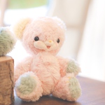 ☆新生活セール50％off☆　ヴィンテージ　アニマル風　クマ（ピンク）　テディベア　くま　　パステル　ピンク　  可愛い　ぬいぐるみ　手のひらサイズ　（＊irise Bonbon＊）　547−228