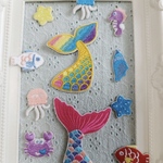 12枚入りマーメイド　海　夏休み　刺繍アイロンワッペンシールタイプ