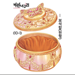 黒いたぬき様　装飾ステッカー　宝石箱　丸型①