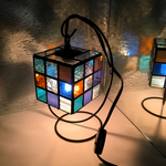 blue mix cubeのハンギング☆ミニランプ