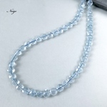 アクアマリンAA++　コインカット6×6×3mm　6個　天然石パーツ