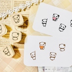 『 パンダ 』  4点セット 消しゴムはんこ