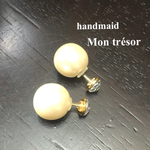 樹脂パールキャッチとクリスタルスワロフスキー