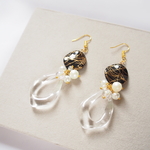 ハンドメイドピアス／イヤリング　大ぶりピアス　(品番：Y２０２)