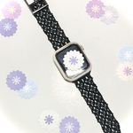 11.黒 アップルウォッチ バンド 腕時計ベルト スマートウォッチバンド macrame✨防水速乾✨超軽量✨洗える✨