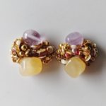 Amethyst + Honey jade ＆< sequins + Brass beads + Gold beads + Glass beads >＊