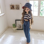 リカちゃん服　ハイウエストデニム
