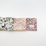 再販4】受注製作】名入れ可＊スケッチフラワー＊コットンプリント+オーガニックコットンのガーゼハンカチ