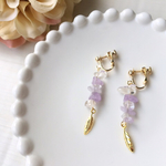 さざれ石とフェザーearring