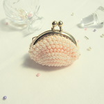 coin case*cocoon petit☆Orange＊ビーズがま口 コインケース オレンジ