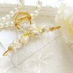 ⋆⸜ɴᴇᴡ⸝⋆   お花リボン  バンスクリップ Blue＆yellow