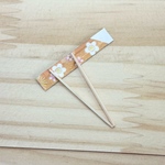 ミニチュア雑貨 (割りばし)お箸  オレンジ 1膳