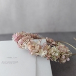 お子様 くすみピンクの花かんむり ベビー&キッズ　こども　花冠