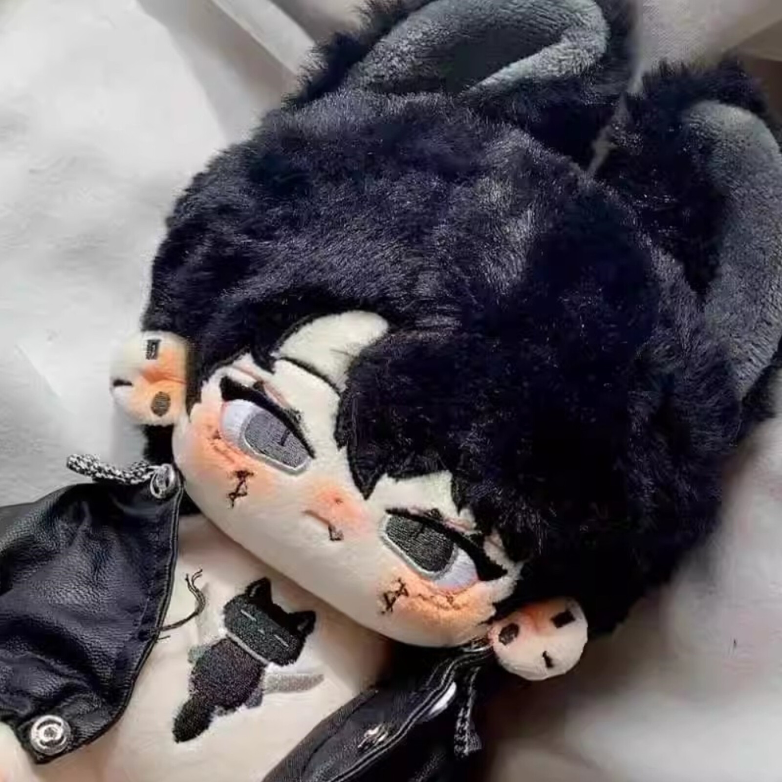 着せ替えぬいぐるみ 20cmぬいぐるみ ぬいぐるみ 黒髪 灰色目 耳