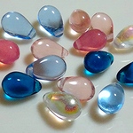【美品アウトレット品⑤】チェコビーズ✻ドロップ6✕9mm　ミックス