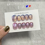 (🍀)ネイルチップ マグネット フレンチ 青 赤 ブルー レッド シンプル