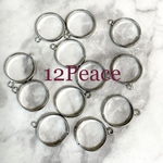 シルバーカラー/カン付きリングパーツ12Peace