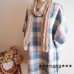 RickRack ドルマンチュニック　ブロックチェック　フリー