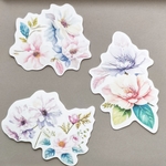 【花】水彩画 カラー フレークシール ハンドメイド