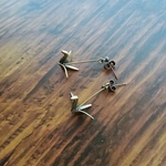 【送料無料】折り鶴アンティークピアス