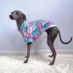 オーダー犬服 UVカット・ラッシュガードパーカー ハワイアンピンク
