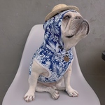 オーダー犬服 UVカット・ラッシュガードタンクトップ  ハワイアンネイビーブルー