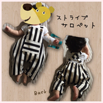 ☆再販3☆白黒ストライプサロペット